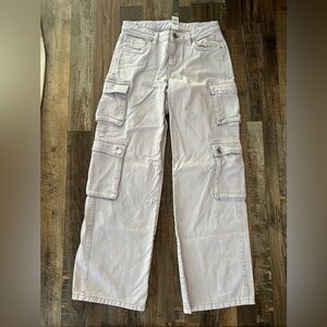 garage light purple low waisted cargo pants size 01